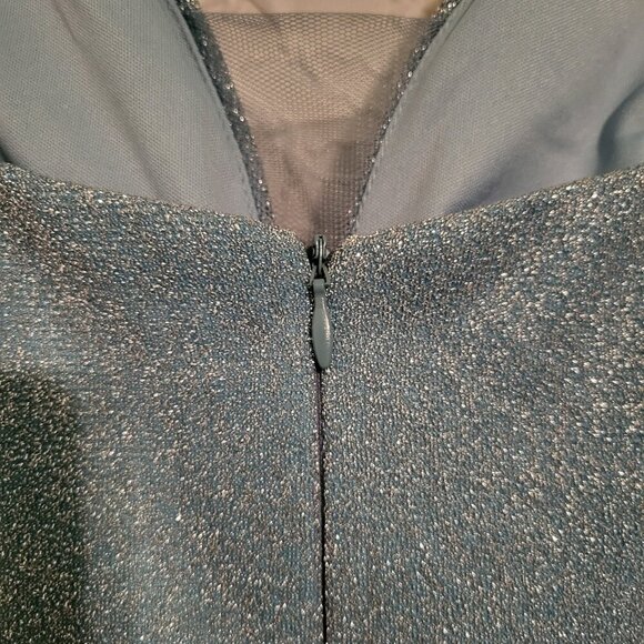 Ever-Pretty Lt Blue Sparkly Spaghetti Strap Short A Line Cocktail Dress Size 6 - Picture 8 of 11